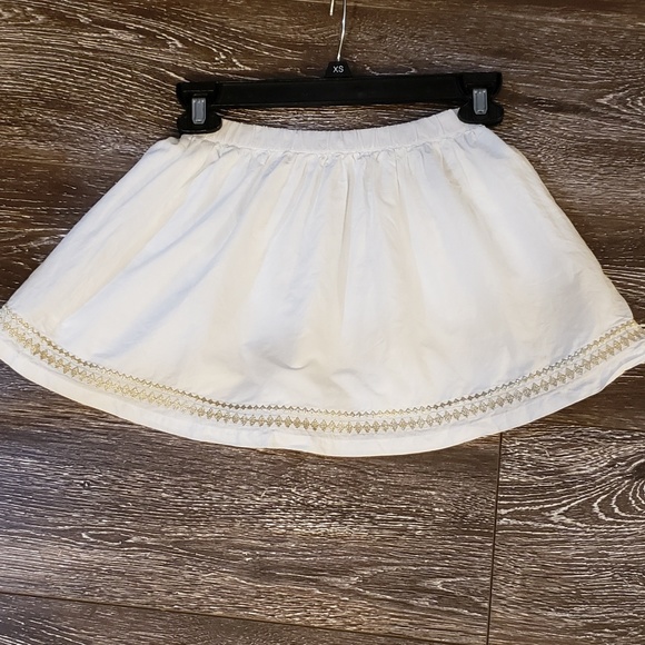 Gymboree white / gold twirly skirt size 6 - Picture 1 of 2
